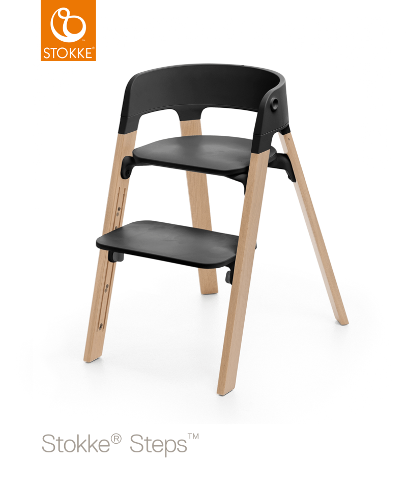 stokke steps chair black