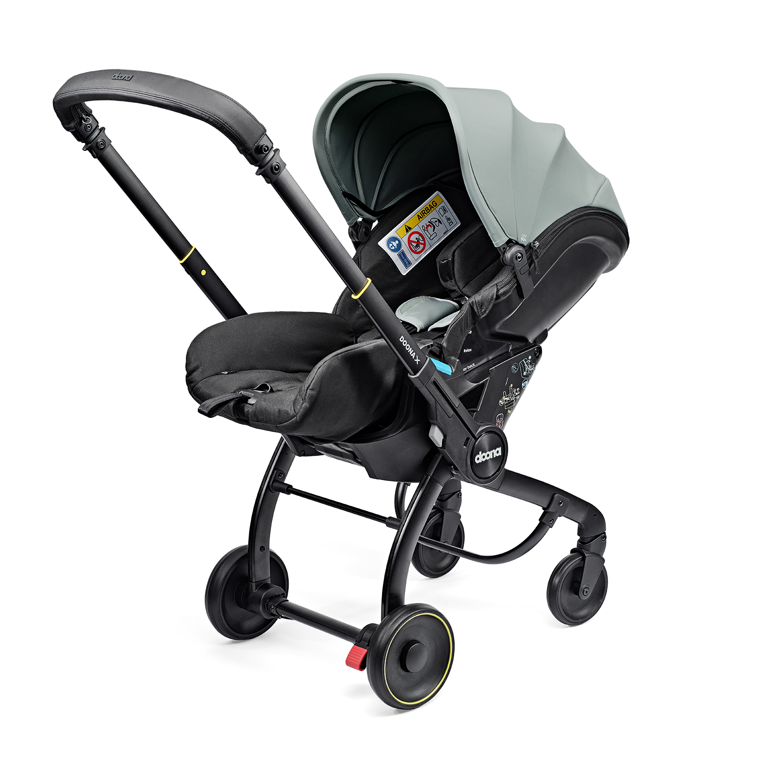 DOONA X_Dusty Sage_262509_Stroller angle_Lay back_3