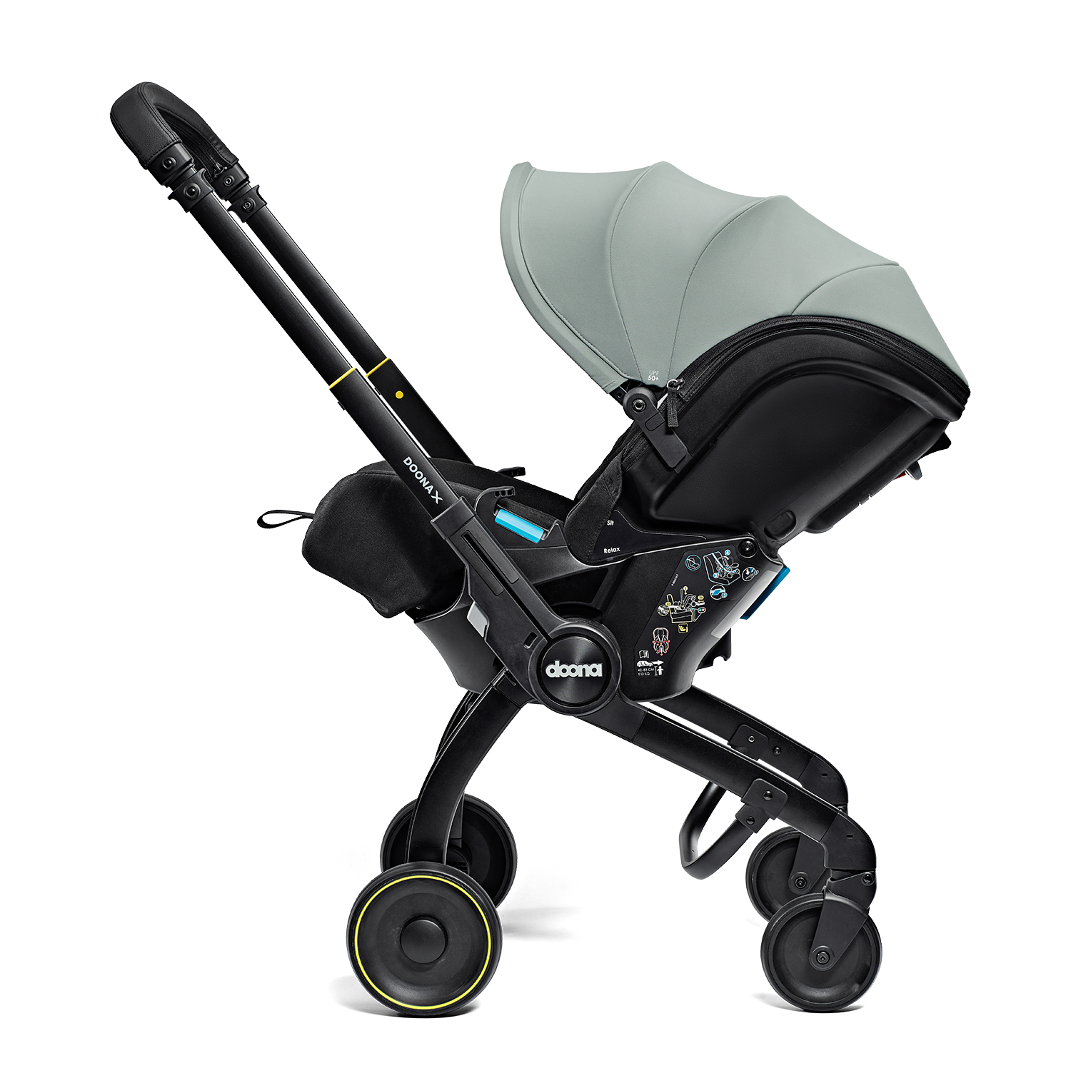 DOONA X_Dusty Sage_262521_Stroller side_Relax_2