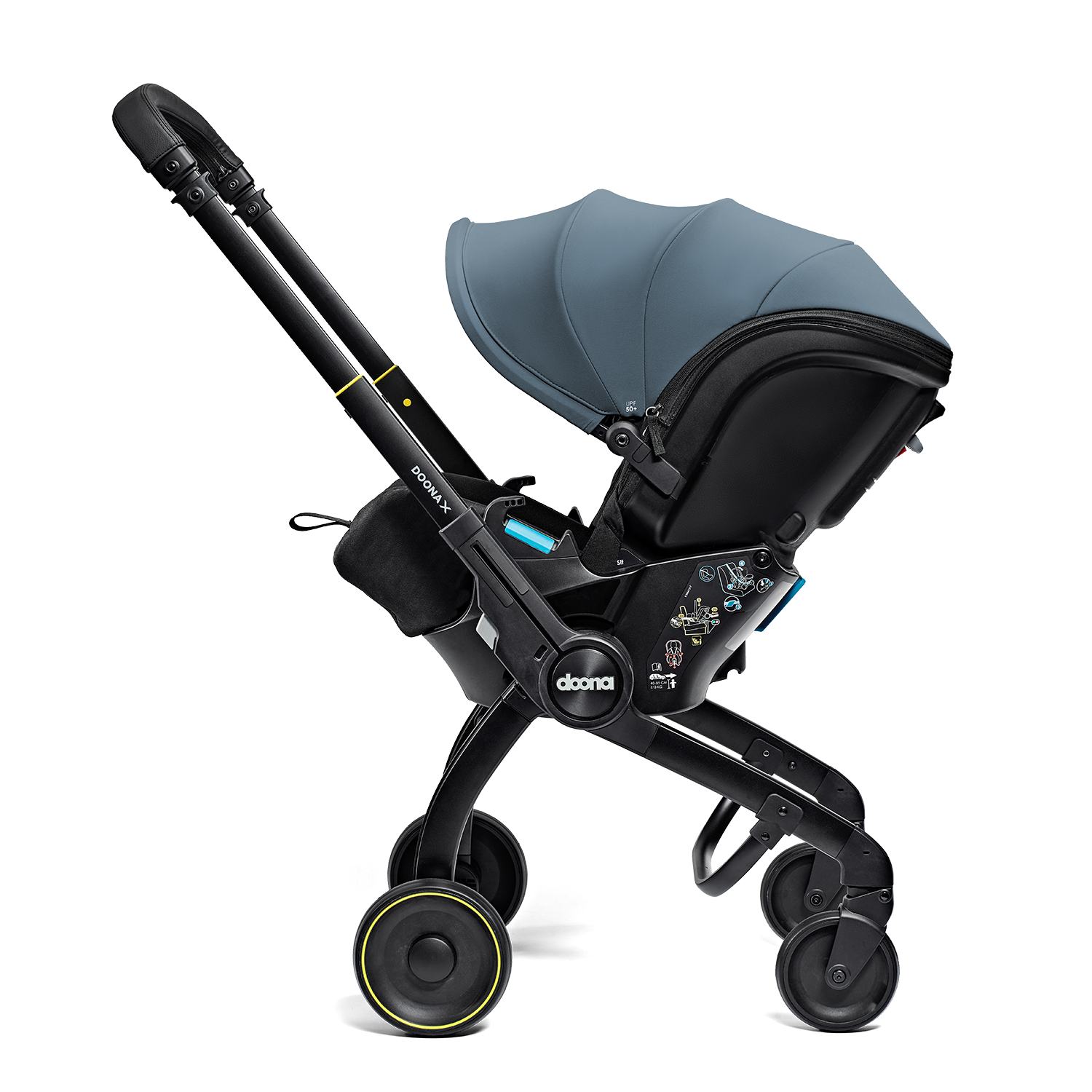DOONA X_Ocean Blue_262520_Stroller side_Sit_1