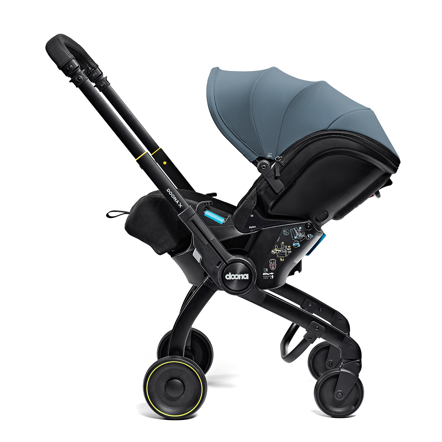 DOONA X_Ocean Blue_262521_Stroller side_Relax_2